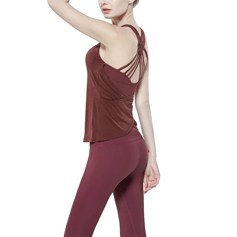 

New Arrival Open Back Yoga Sports Tank Top Athletic Vest