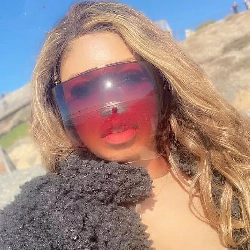 

New Anti Fog Men's Women's General Transparent Oversized Sunglasses 2021
