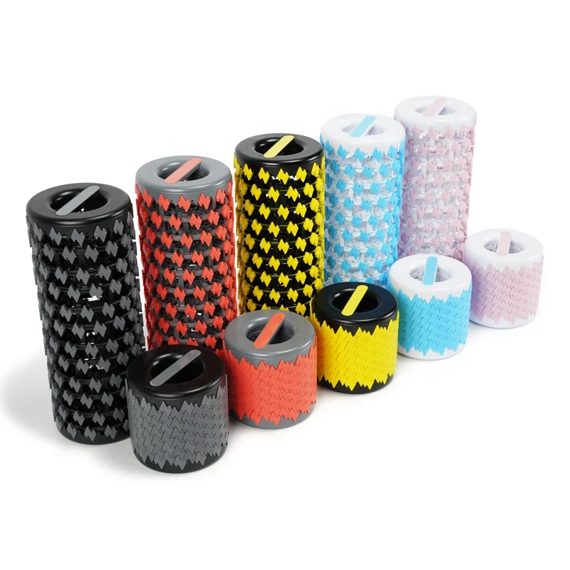 

Amazon Retractable Extension-type Epe Exercise Massage Roller Stick Grid Mini Collapsible Folding Yoga Foam Roller For Muscles, 5colors