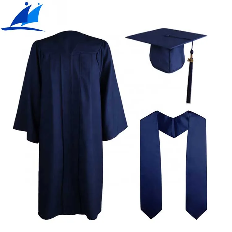 

2021 wholesale new black adult custom graduation uniform robe tassel bachelor uniform