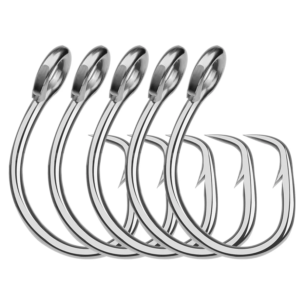 

SNEDA Sea Fishing Stainless Steel Hooks Barbed Tuna/Shark Hook For Boat Fishing High Quality Preservative 5pcs/bag