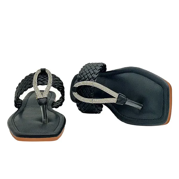 

2021 summer new clip toe flip flops flat sandals for women's