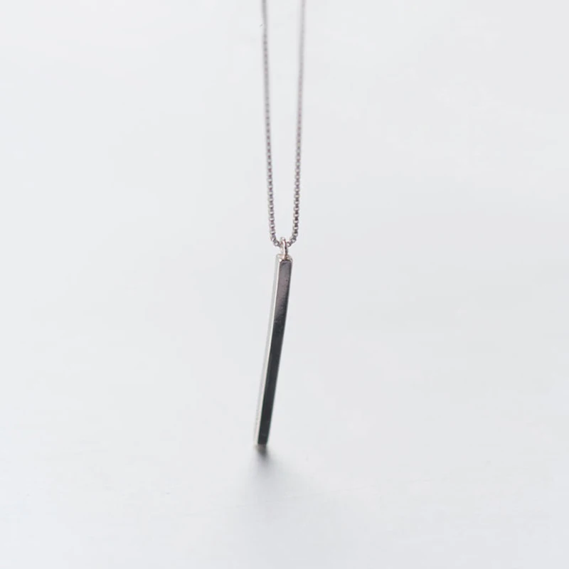 

Classic Smooth One Word Necklace 925 Sterling Silver Jewelry Pendant Necklaces
