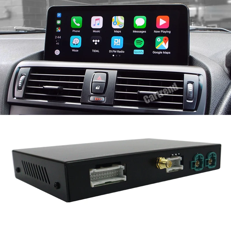 

2 din CarPlay interface adapter for E60 E70 E84 E87 E90 F07 F10 F11 F23 F45 F30 F31 F34 F32 F33 F36 X5 CIC NBT iOS airplay
