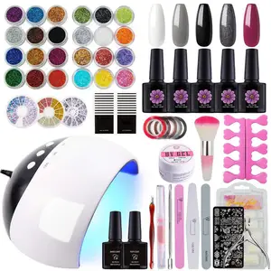 120ml Nail Art Acrylic Liquid Powder Buffer File Brush Dryer Tools Kits 2