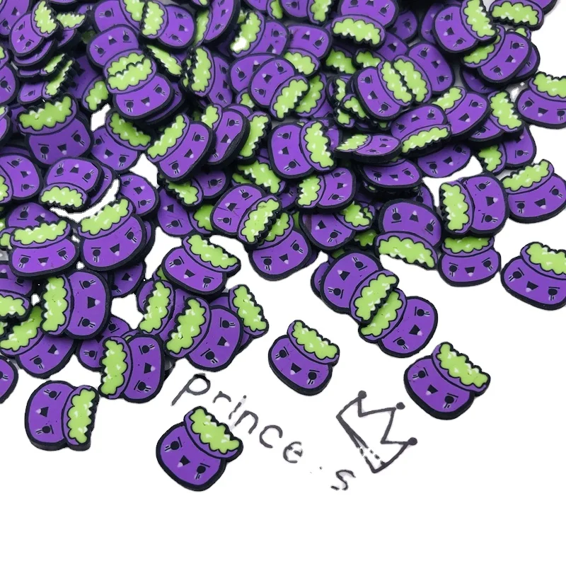 

Hot Clay Halloween Pumpkin Sprinkle Cute Candy Corn Skull Slice for Crafts Making Phone Decor DIY Scrapbooking