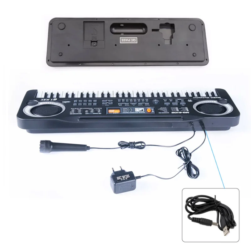 Simulation 61 Keys Bandstand Keyboard Piano Electronic Organ With