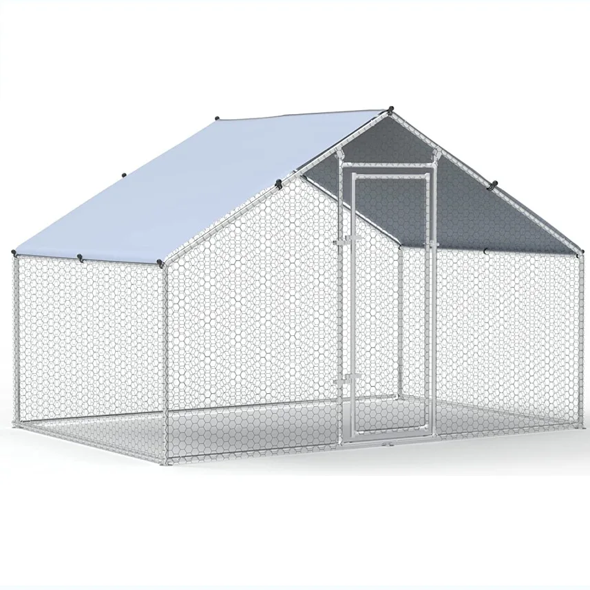 

Wholesale Factory Price New Design Customized Chicken Rabbit Bird Pig Steel Waterproof  Outdoor Cages With Door, Siliver