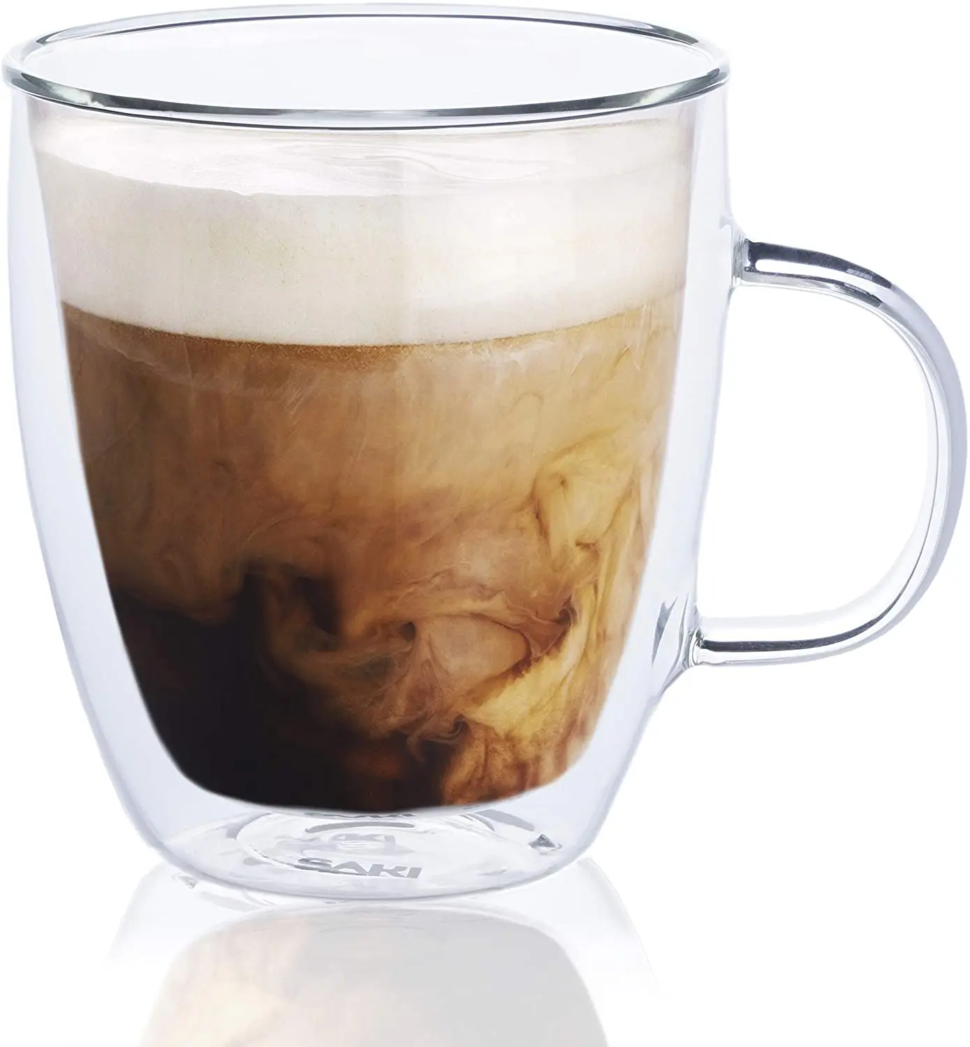 

Dishwasher test safety borosilicate glass double wall espresso coffee cup, Clear