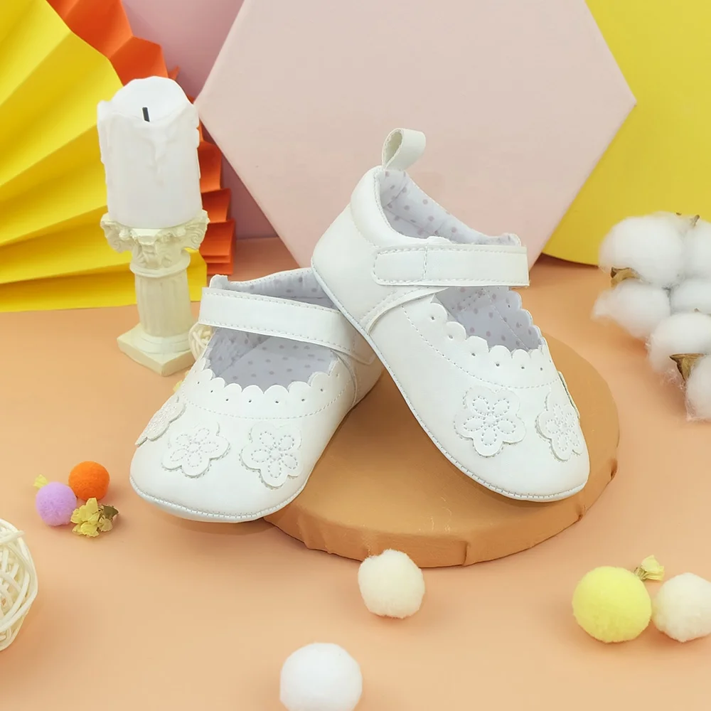 
Infant baby girl baptism dress shoes bebe mary jane slip On 