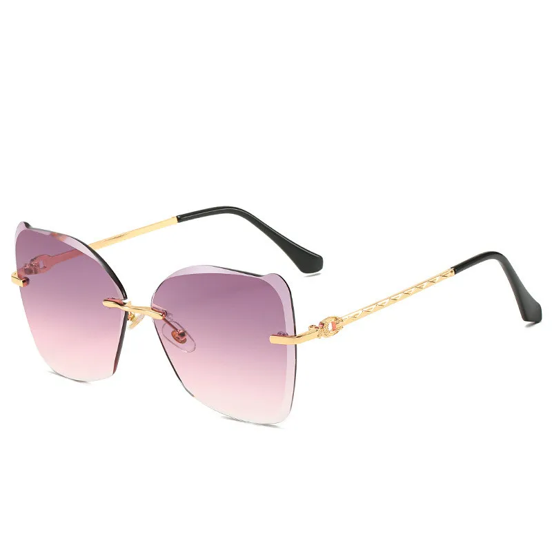 

Shades Women Trendy Womens Cat Eye Heart Rimless Sunglasses