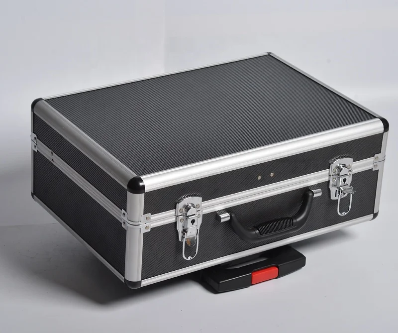 
Black Color Trolley Case For Multi Function Lock Aluminum Storage Tool Box 