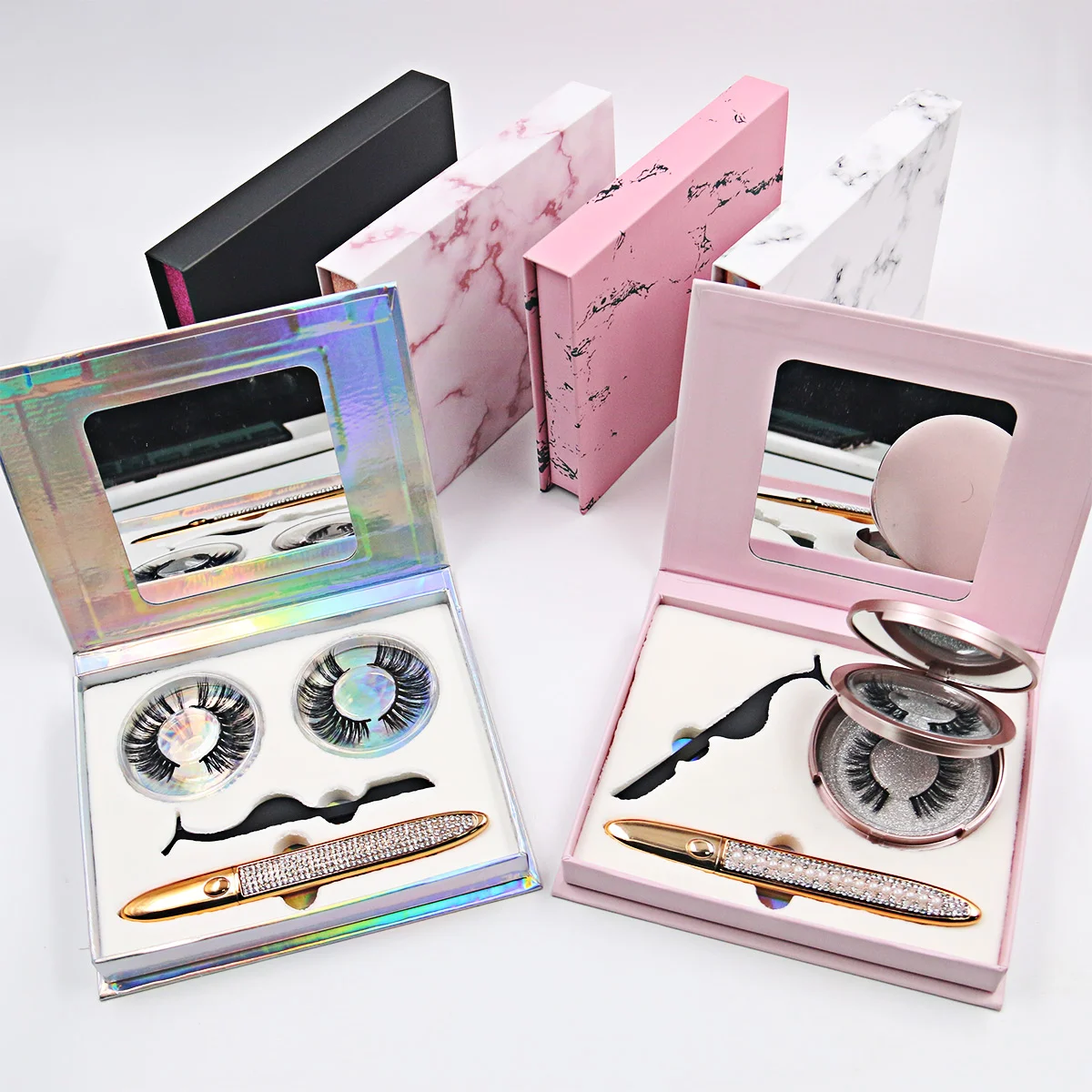 

2021 New Design Free Sample 3d wholesale Magnetic Eyelash and Eyeliner Customized Box