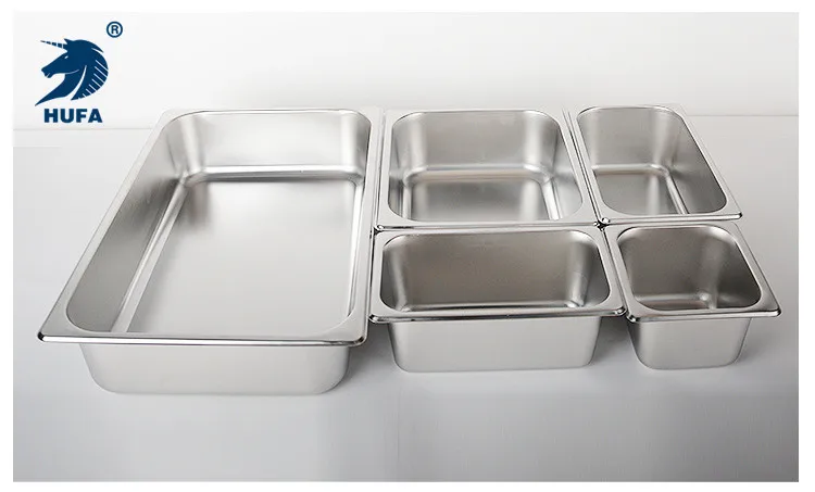 1/2 15cm Depth Kitchen Restaurant Food Containers Metal Gastronorm GN Pan American Style Food Pan