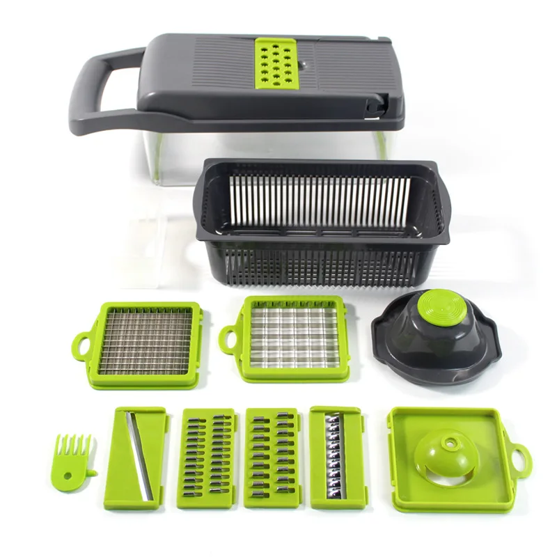 

WXL005 8 In 1 Dicing Blades Slicer Shredder Fruit Peeler Potato Cheese Drain Grater Chopper Kitchen Tools Vegetable Cutter