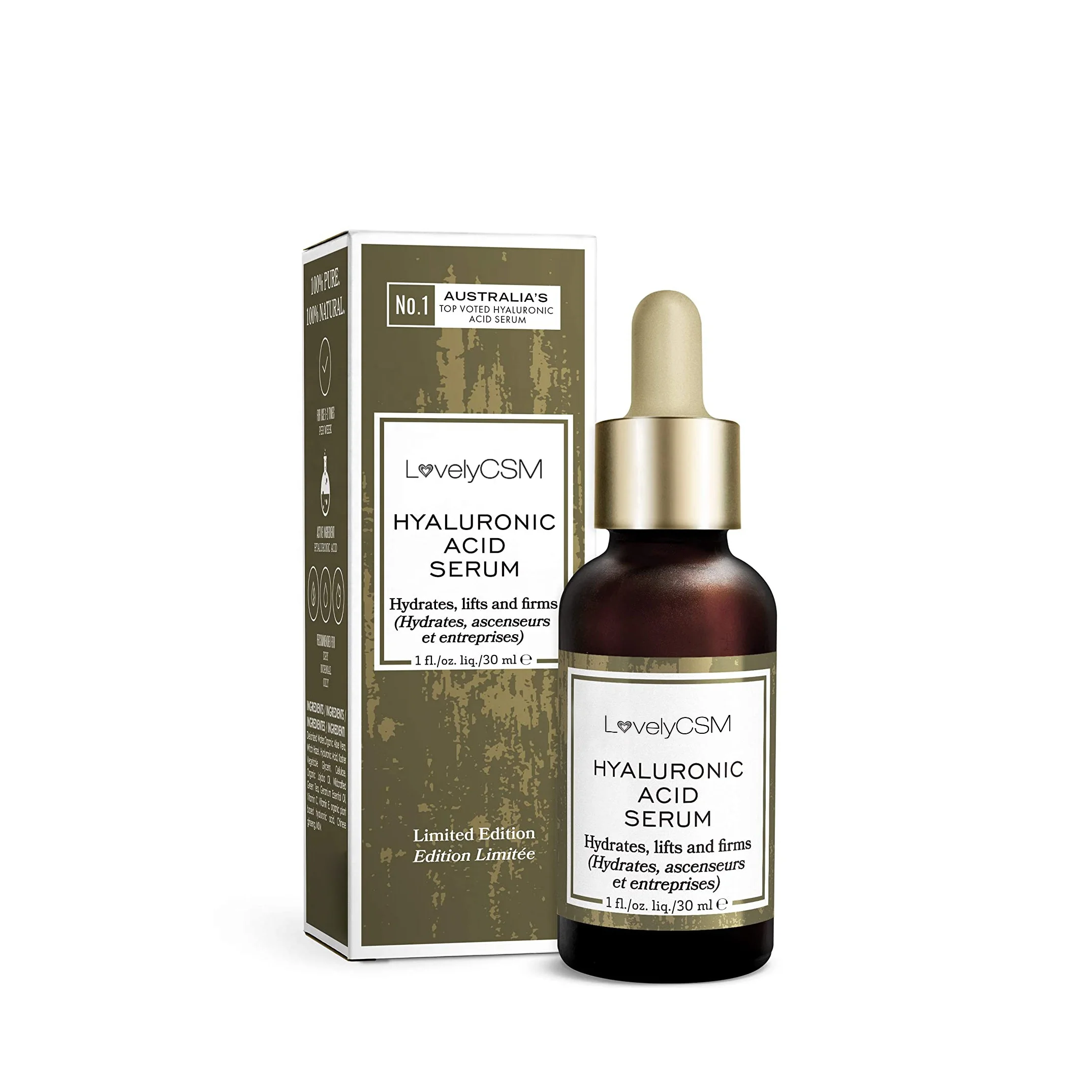 

Wholesale Private Label Oem Odm Hyaluronic Acid Serum Anti-aging smoothing Lifting organic collagen serum for face