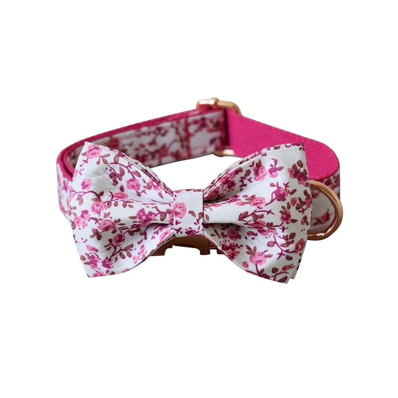 

Fashion Lovely Cute Floral Bowknot Tie Flower Bow Bungee Cotton Chest Back Strap Traction Rope Cat Collar Pet Dog Leash