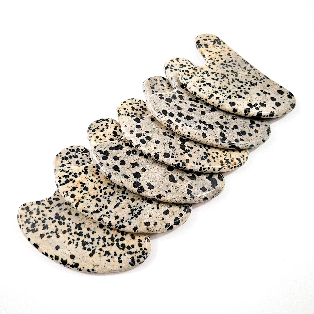 

TOP Natural Quartz Speckle Stone Stone GuaSha Massage Face Tool Gua Sha Board Body Massager