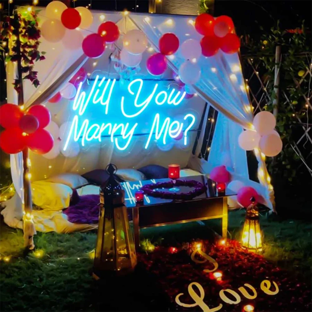 

WILL YOU MARRY ME NEON SIGN OUX DropShipping Wedding Neon Led Sign Decorations for Events Party Supplies