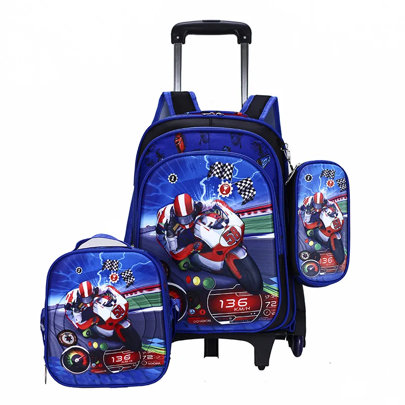 

SB053 New Trend Decompression Wheel School Bags Cartoon Astronaut Travel School Backpack Children Suitcase Set with wheel