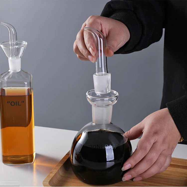 Borosilicate Cooking Oil Glass Bottle Dispenser Vinegar Olive Oil