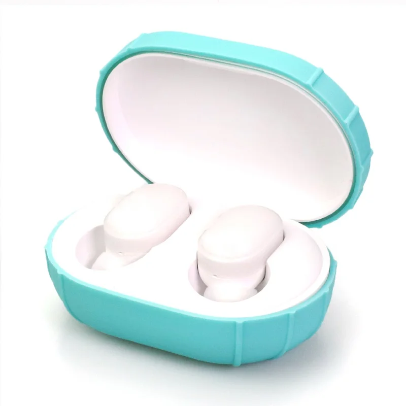 

New Protection Earphones Case Solid Color Silicone Shock-proof Case Cover for Xiaomi AirDots Charging Case, Multiple color