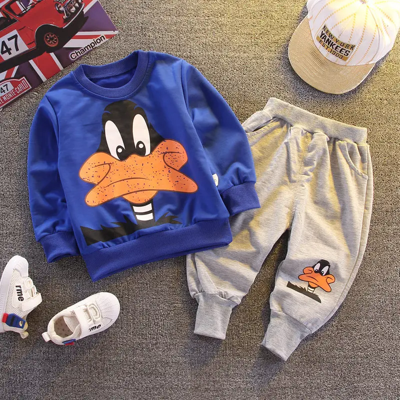 

Spring Autumn Children Cartoon T-shirt Pants 2Pcs/sets Baby Boy Clothes Infant Outfit Fashion Kids Toddler Casual Tracksuits Set