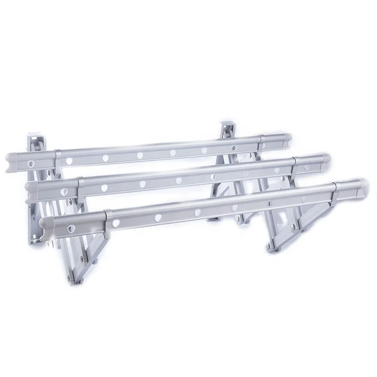 

Jingsheng aluminium wall mounted hanging balcony clothes drying rack for balcony