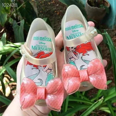 

MINI DD Summer Girl Shoes Little Mermaid Mini Melissa Jelly Shoes Children Jelly Sandals for Kids, Picture shows