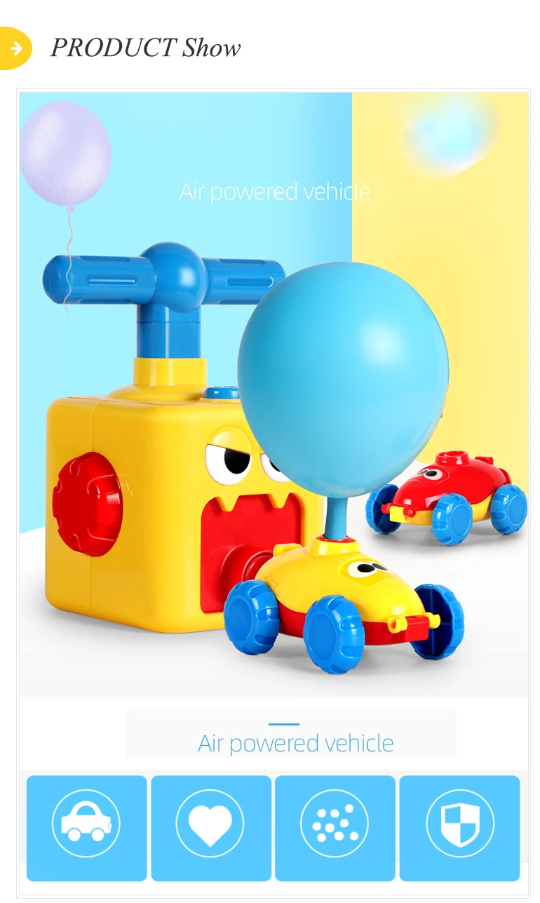 pump up balloon car toy