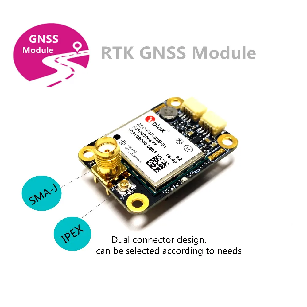 
Designed with the ZED-F9P F9 module, the RTK high-precision GNSS receiver can be used as a base station and rove TOPGNSS TOP3509 