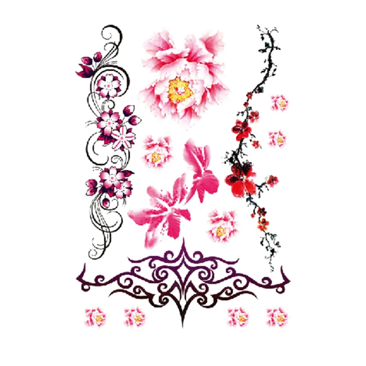

Customized colorful tattoo sticker waterproof for women, Cmyk
