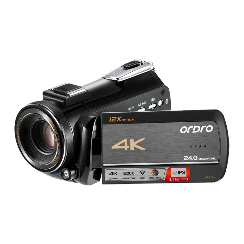 

AC5 New 4K UHD 12X Optical Zoom Youtube Live Stream Vlog Professional Video Camera