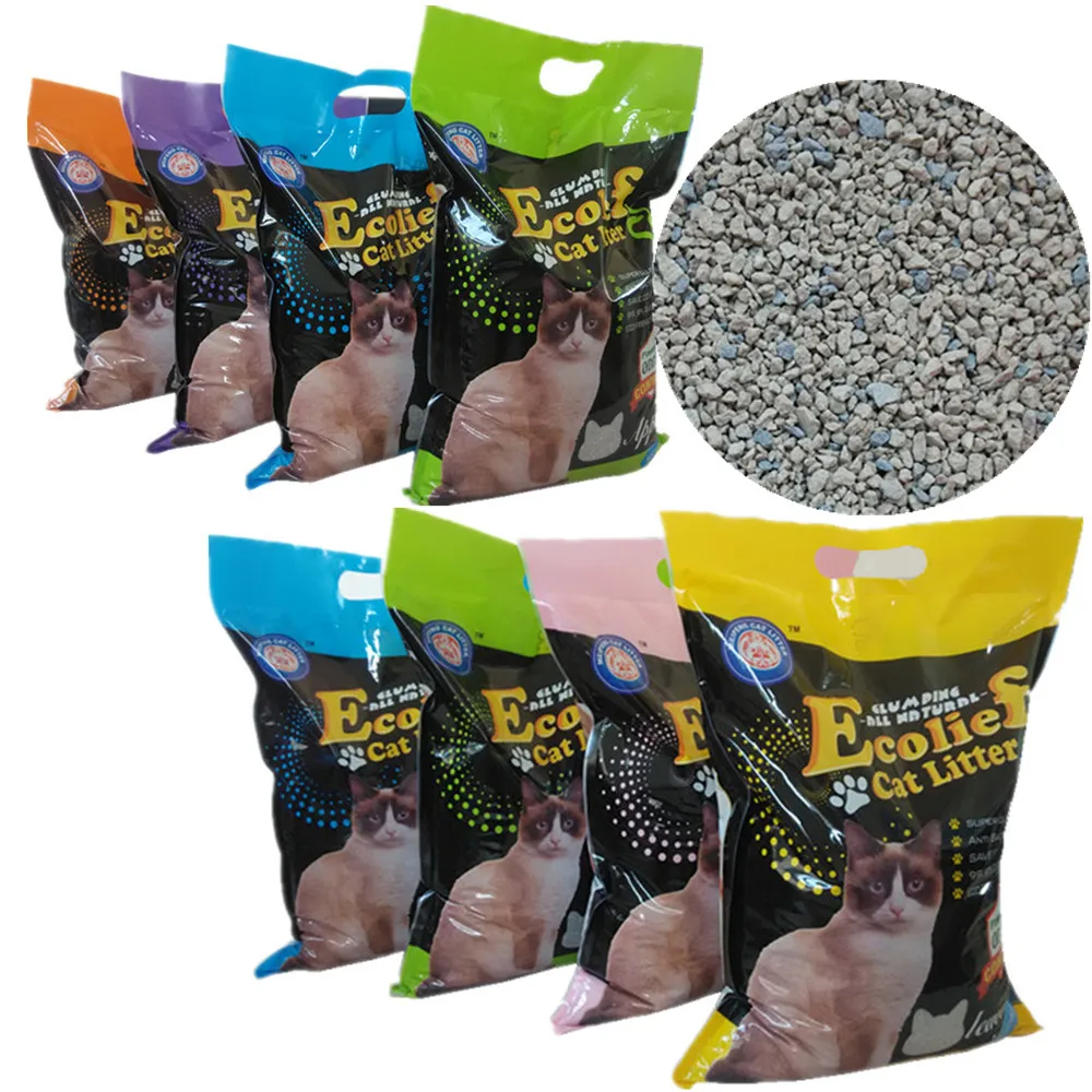 

Clumping cat litter /Bentonite cat sand newly developed pet products, Gray
