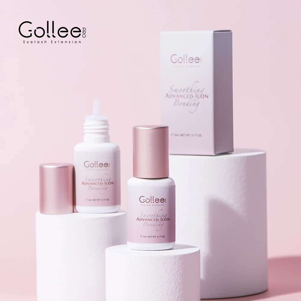 

Gollee Pink Glue Low Humidity Color Super Strong Cluster Long Last Diy Adhesive Korea Pink Eye Lash Extension Glue Lashes Glue, Baby pink korean eyelash glue