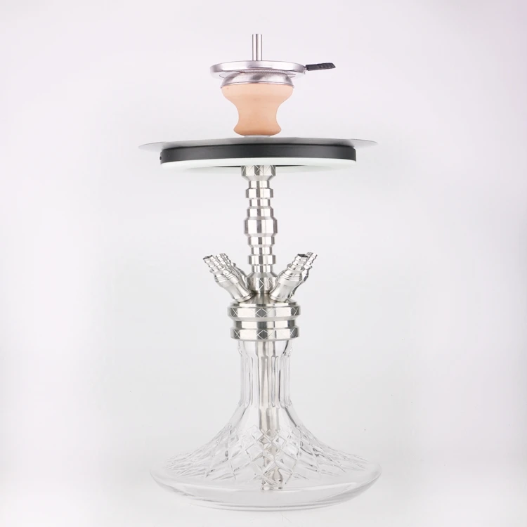 

LED Shisha new Hookah with Stainless Steel DIY Wholesale, Transparent