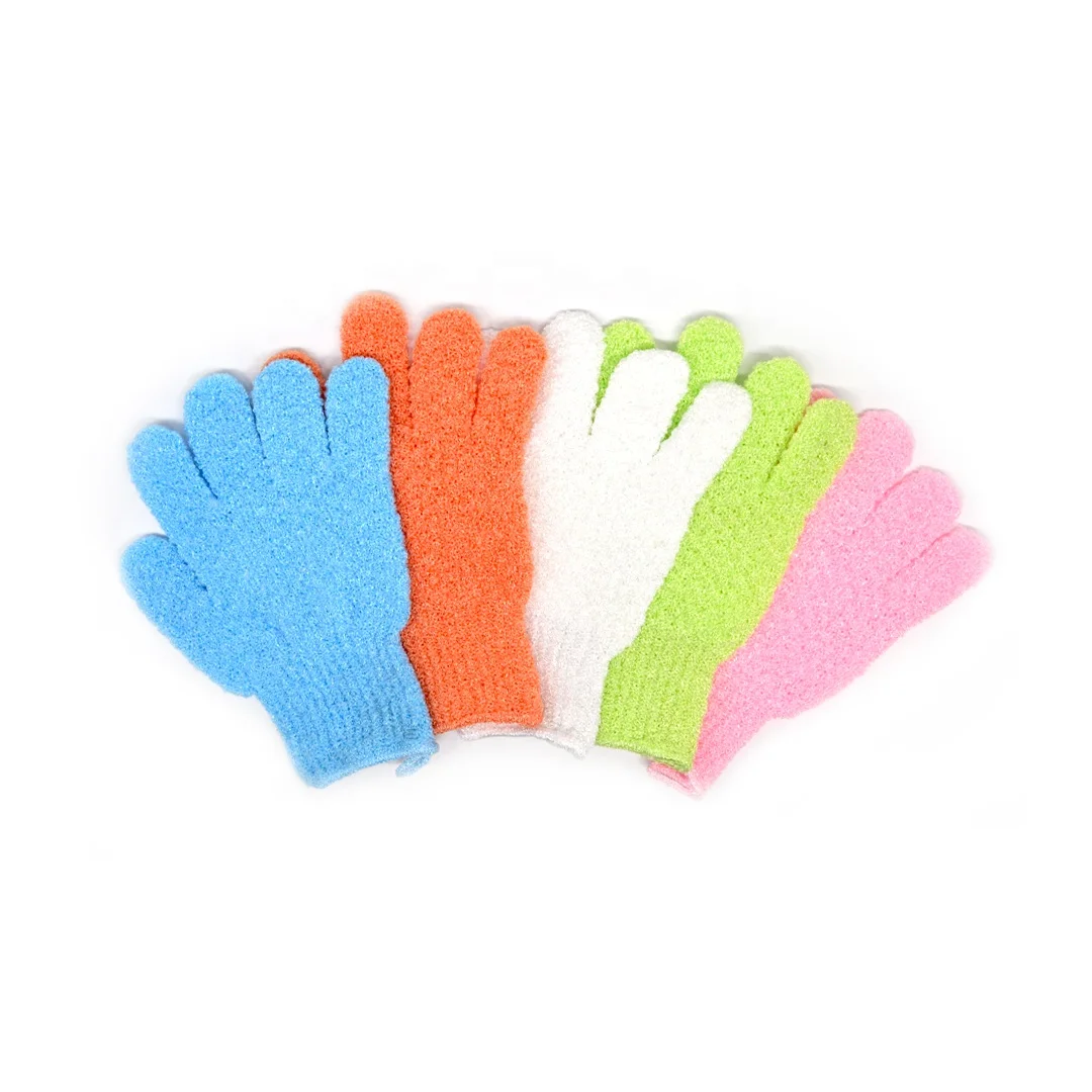 

Wholesale Price Custom Logo Body Exfoliator Gloves Dead Skin Remover Body Scrubber Shower Exfoliating Bath Gloves