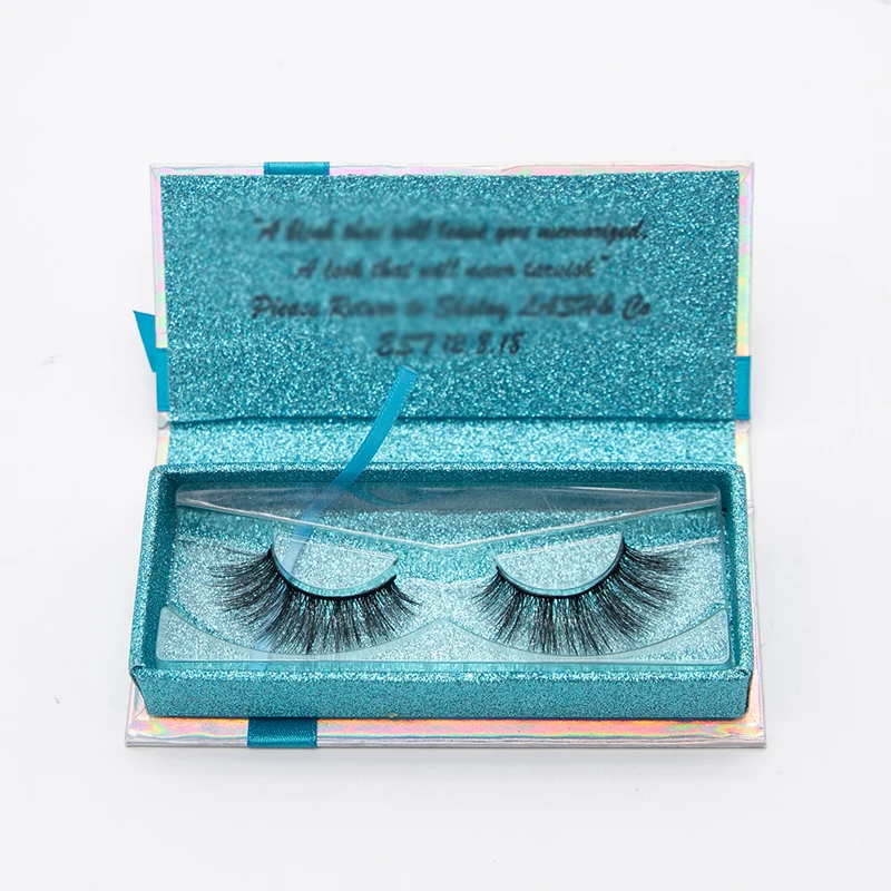 

Cruelty free Full strip mink lashes custom logo box