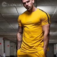 

Athletic Apparel Manufacturers Yellow Running T Shirt Bodybuilding Gym Wear Men