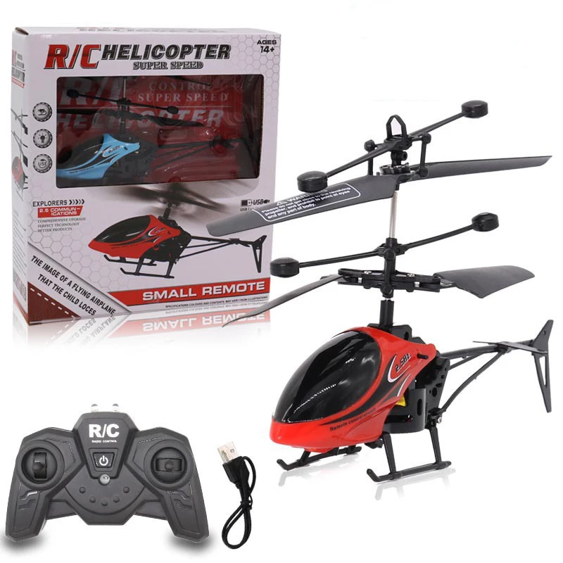 

Children's Mini Electric USB Rechargeable Fall-Resistant RC Radio Control Aircraft Remote Control Helicopter Toy