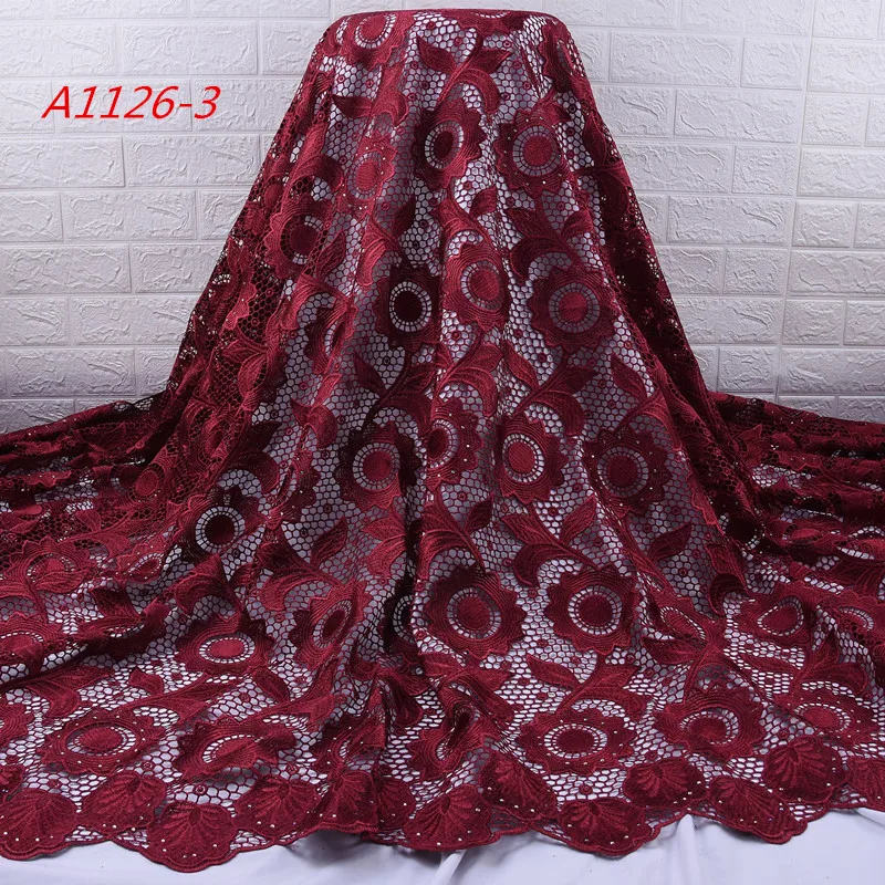 

1796 Mangenta Color Lace Fabric African Lace Fabrics 2020 Nigerian High Quality Guipure Lace Fabric, Cupion