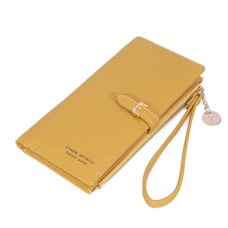 

Wholesale custom women Wristlet PU Leather Wallets fashion Ladies Travel Clutch checkbook purse