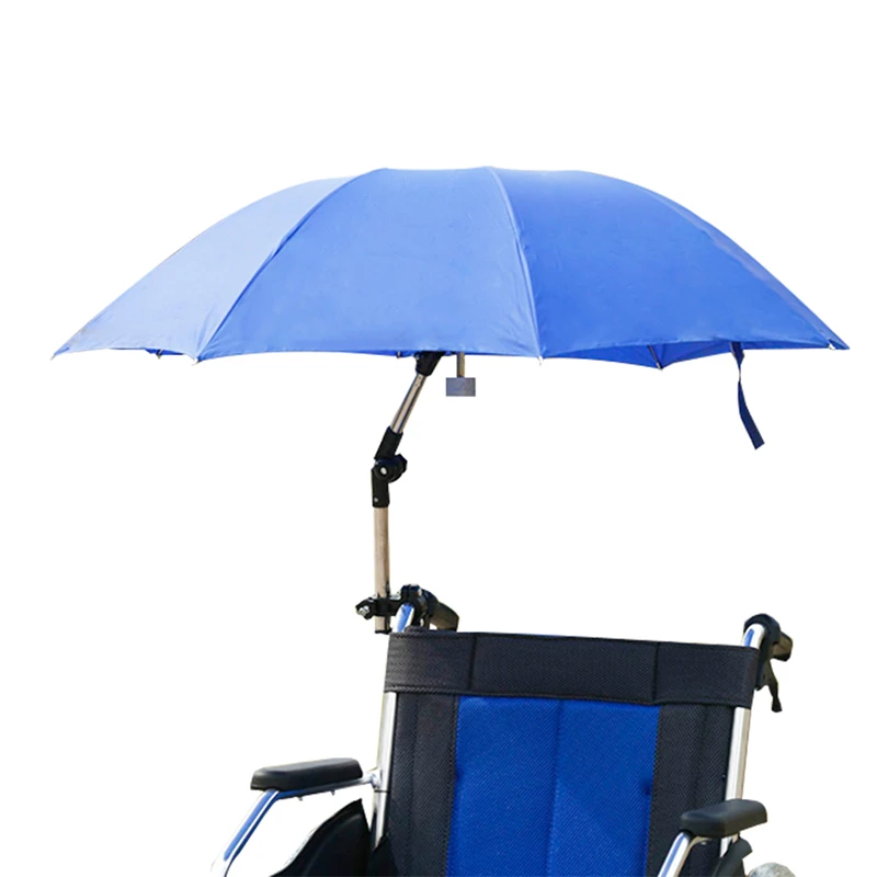 

Portable Compact Chair Windproof Wheelchair Umbrella with Adjustable Stick, Purple, white, red, black, blue, pink