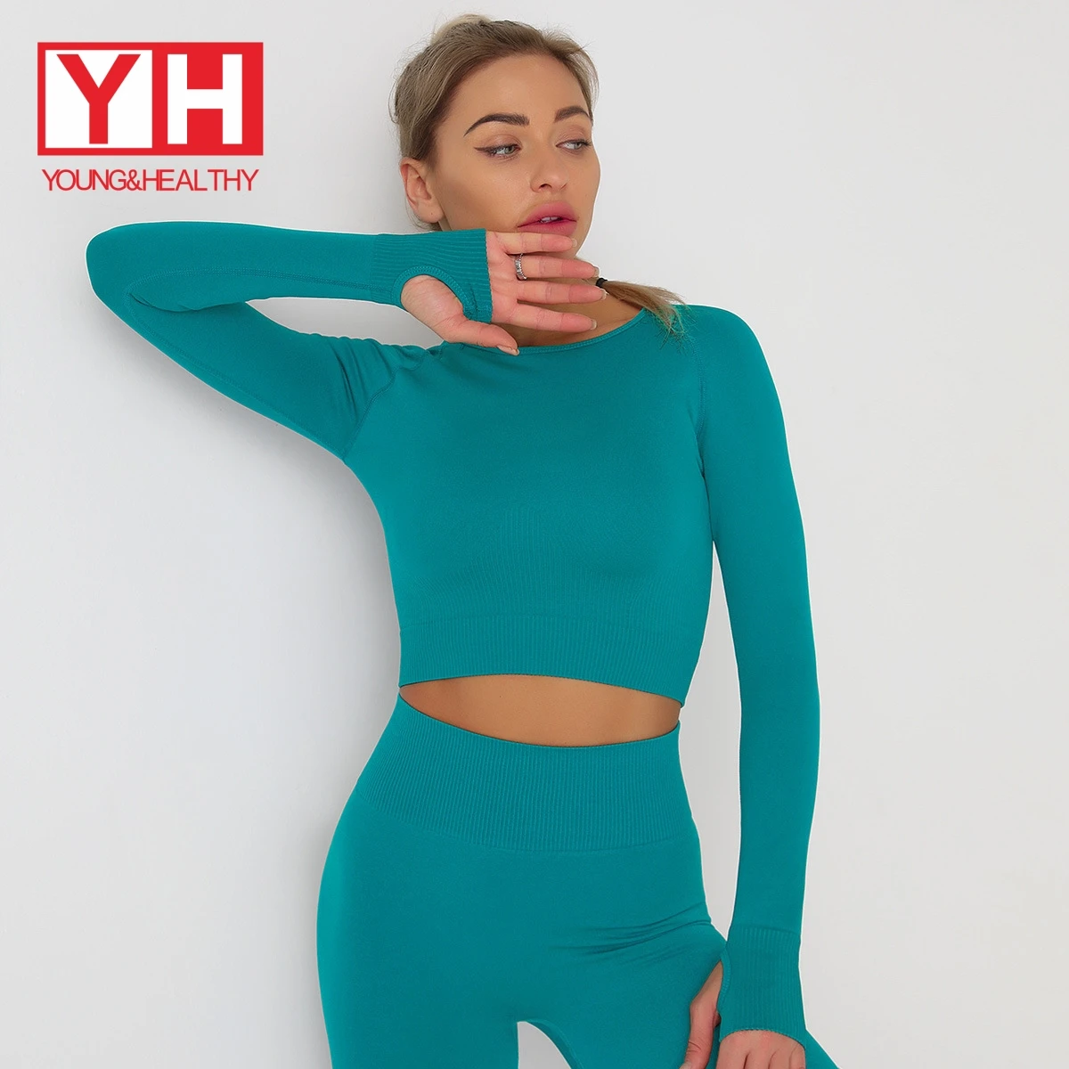 

KCOA Top Quality Hot Sale Wholesale Long Sleeve Loose Yoga Top