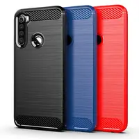 

Carbon Fiber Shockproof Soft TPU Back Cover mobile Phone Case For xiaomi redmi note 8