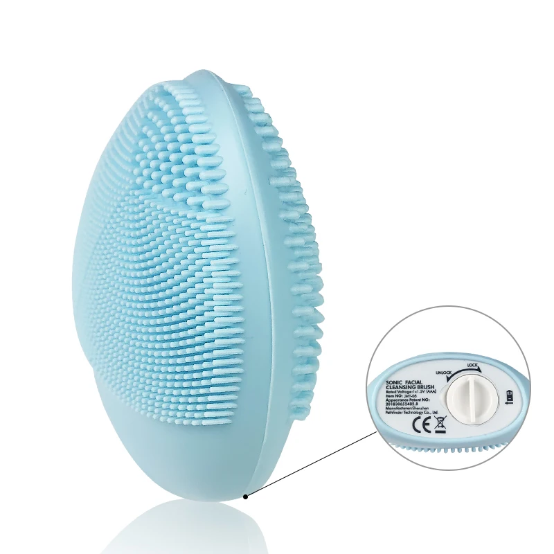 

Waterproof Silicone Face Cleaning Brush Electric Facial Cleanser Washing Brush Mini Electric Facial Brush