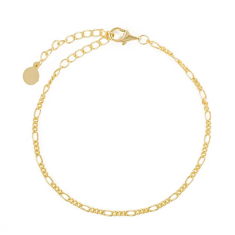 

Minimalist jewelry 925 silver figaro chain bolo women bracelet homme