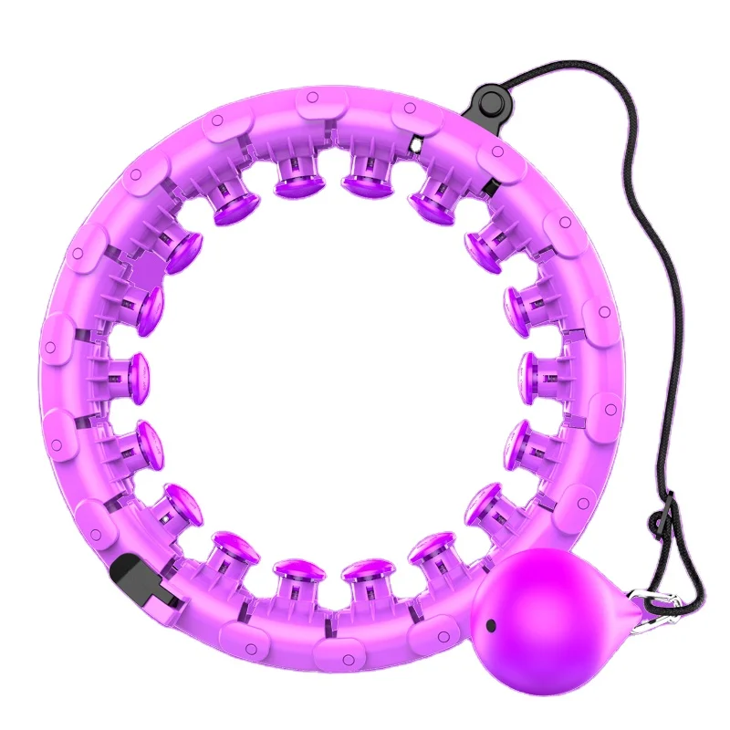 

new style smart no noise massage hula-hoops custom fitness hula-hoop with Gravity drop ball, Pink, blue, purple