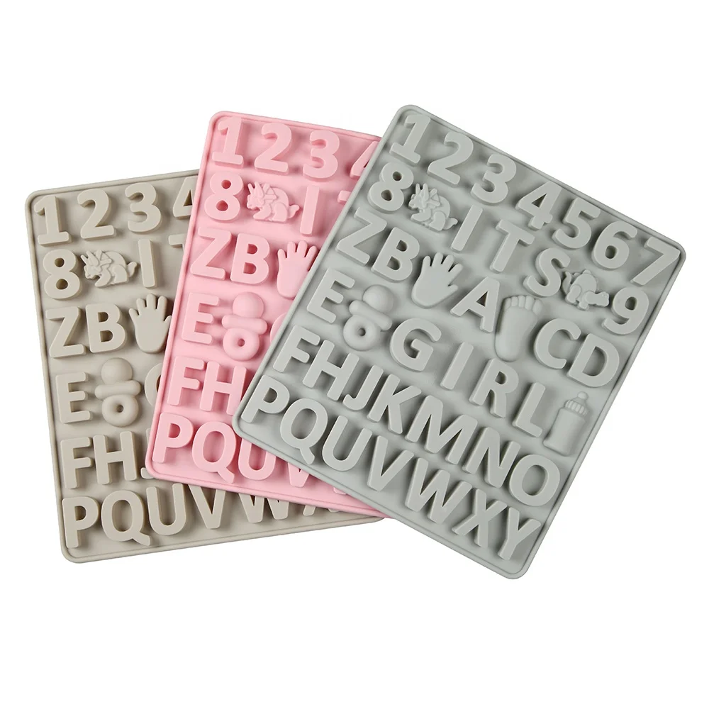 

Silicone chocolate mould Number Letter Mold for DIY Keychain Pendant Earring Jewelry Gummy Candy Cake Decoration Baking tools