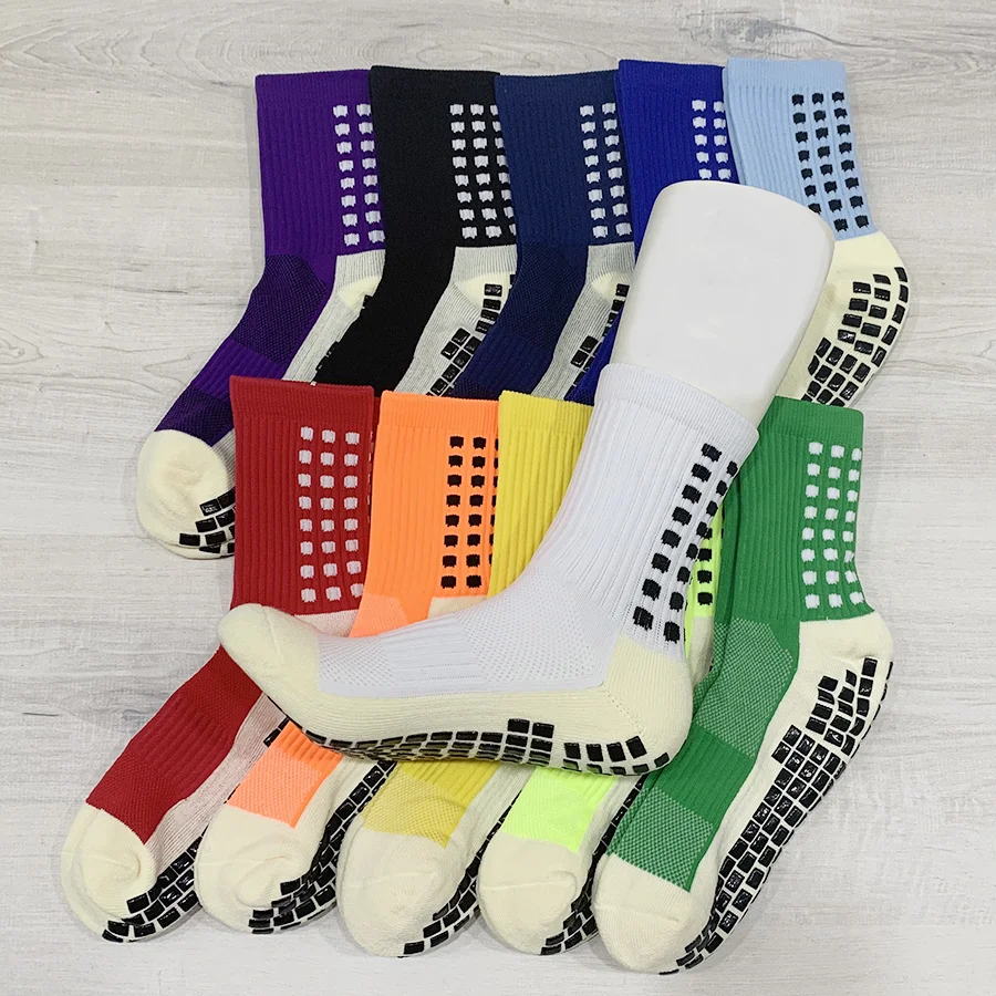 

Team sports Anti slip grip men long football socks non anti slip knee high breathable soccer socks for men